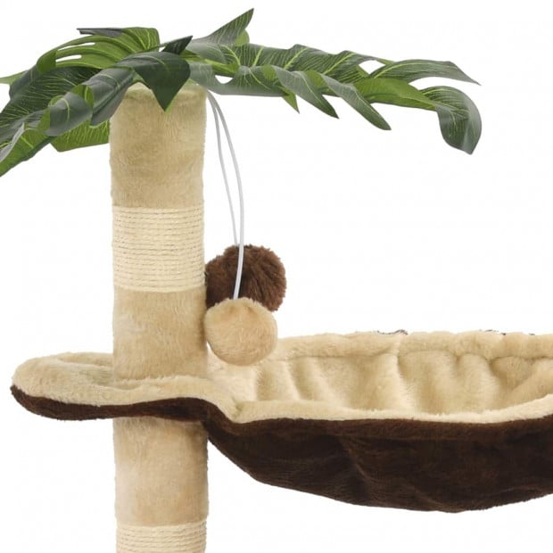 Cat Tree With Sisal Scratching Post 50 Cm Beige And Brown Image 6