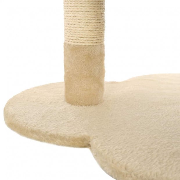 Cat Tree With Sisal Scratching Post 50 Cm Beige And Brown Image 7