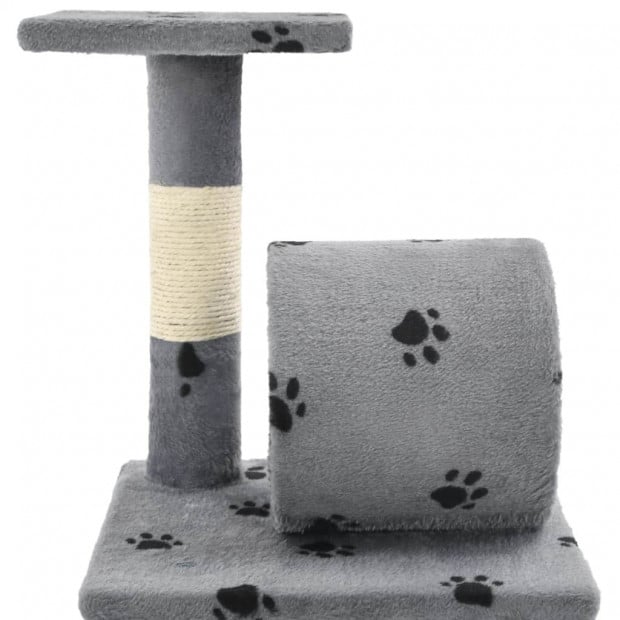 Cat Tree With Sisal Scratching Poasts 65 Cm Grey Paw Prints Image 4