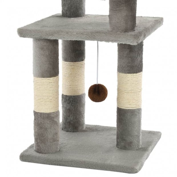 Cat Tree With Sisal Scratching Posts 65 Cm Grey Image 5