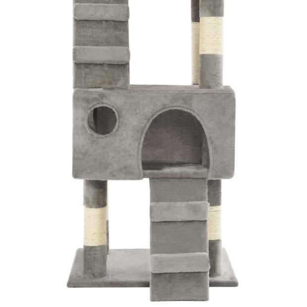 Cat Tree With Sisal Scratching Posts 170 Cm Grey Image 7