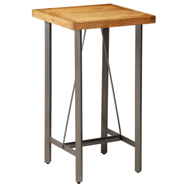 Bar Table Solid Reclaimed Teak 60x60x107 Cm Image 11