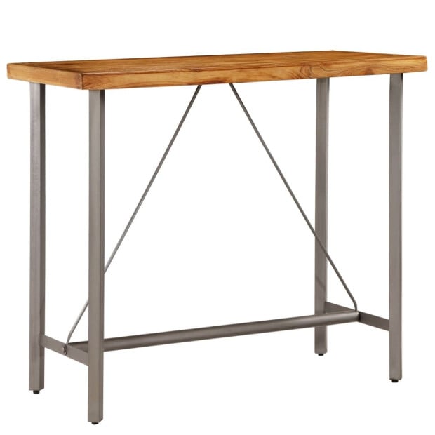 Bar Table Solid Reclaimed Teak 120x58x106 Cm Image 2