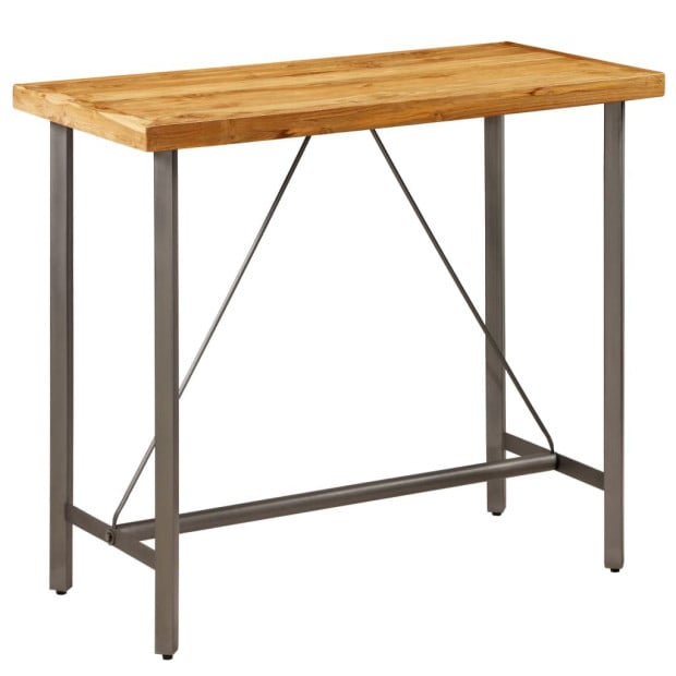 Bar Table Solid Reclaimed Teak 120x58x106 Cm Image 11
