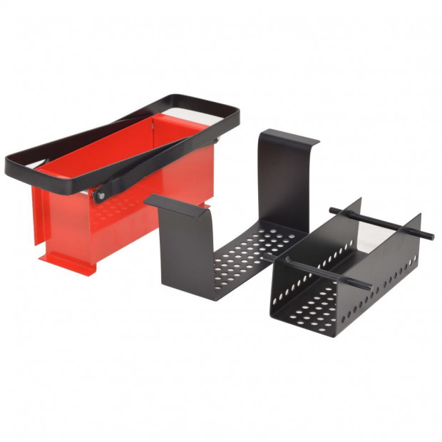 Paper Log Briquette Maker Steel 34x14x14 Cm Black And Red Image 4