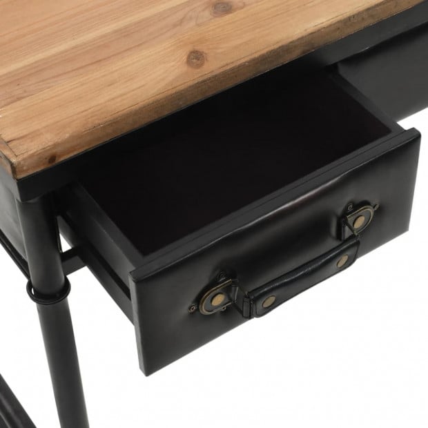 Console Table MDF And Fir Wood 100 x 33.5 x 80cm Image 6