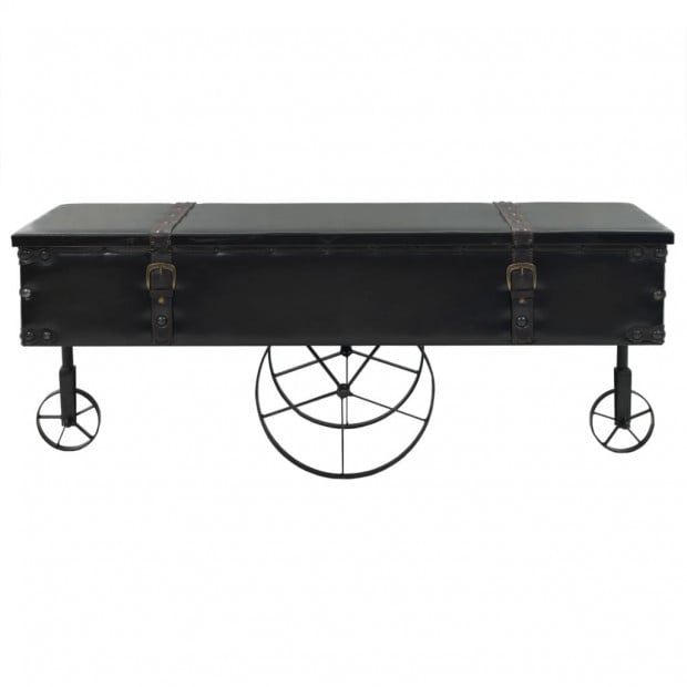 Coffee Table Mdf And Fir Wood 110x55x43 Cm Image 2