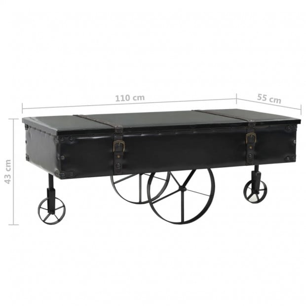 Coffee Table Mdf And Fir Wood 110x55x43 Cm Image 8