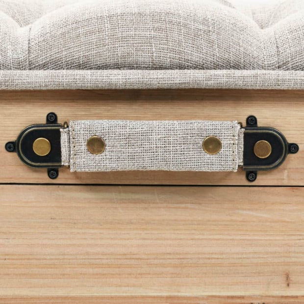 Storage Bench 120x40x50cm Solid Wood And MDF Image 3