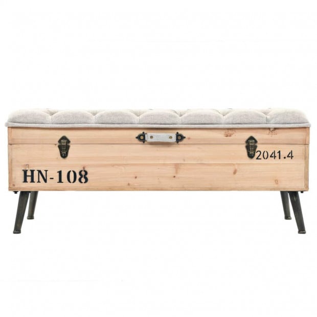 Storage Bench 120x40x50cm Solid Wood And MDF