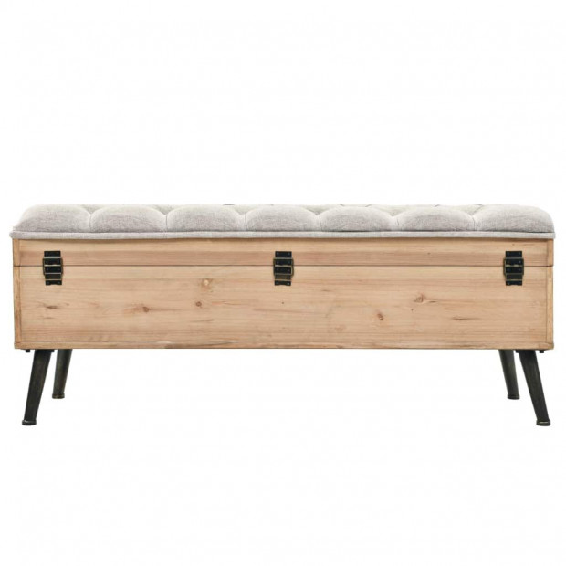 Storage Bench 120x40x50cm Solid Wood And MDF Image 4