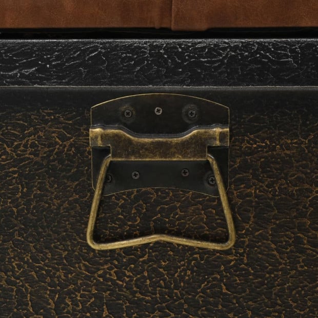 Storage Bench 80.5x41x50 Cm Solid Wood And Artificial Leather Image 2