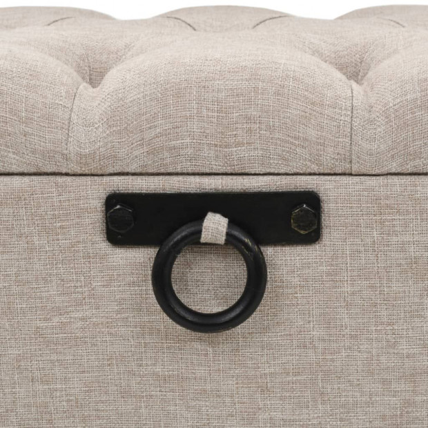 Storage Bench With Backrest 121x53x78 Cm Fabric Image 5