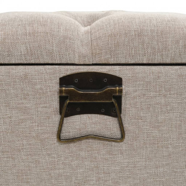 Storage Bench With Backrest 121x53x78 Cm Fabric Image 6