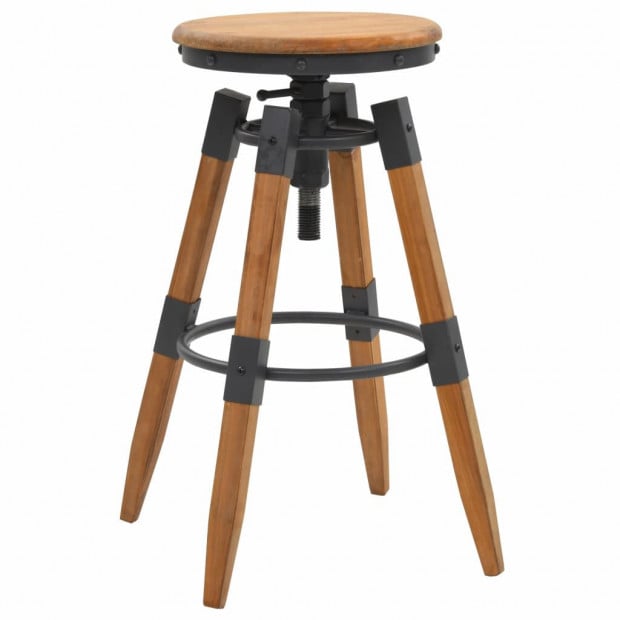 Bar Stools 2 Pcs Solid Fir Wood Image 4