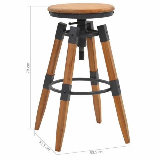 Bar Stools 2 Pcs Solid Fir Wood Image 8
