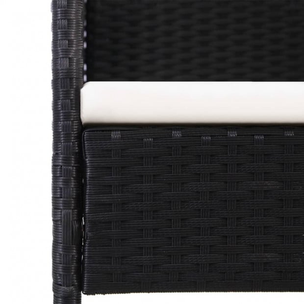 Garden Chair 2 Pcs Poly Rattan Black Image 6