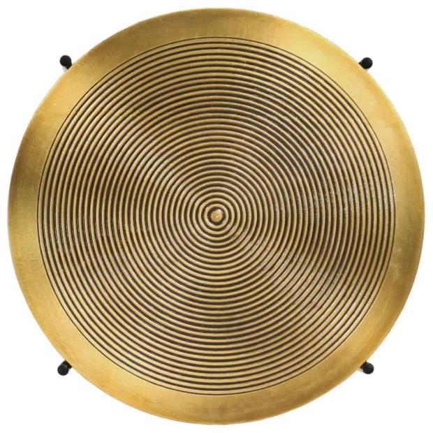 Table Set 2 Pieces Brass-covered Mdf Image 3
