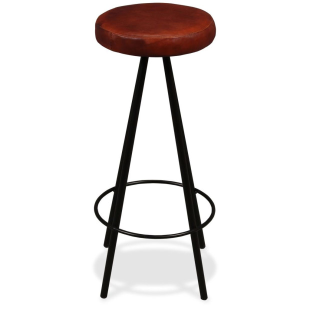 5 Piece Bar Set Solid Reclaimed Wood And Genuine Leather Image 11