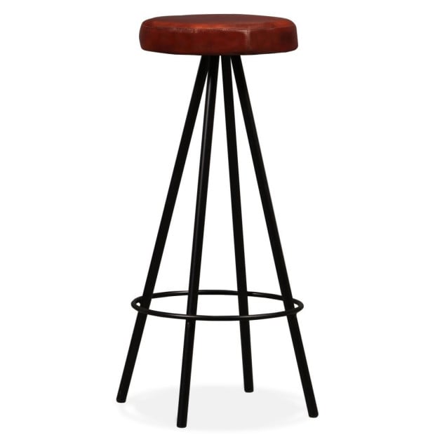 5 Piece Bar Set Solid Reclaimed Wood And Genuine Leather Image 10