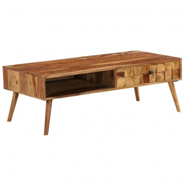 Coffee Table Solid Sheesham Wood With Honey Finish 110x50x37 Cm Image 11