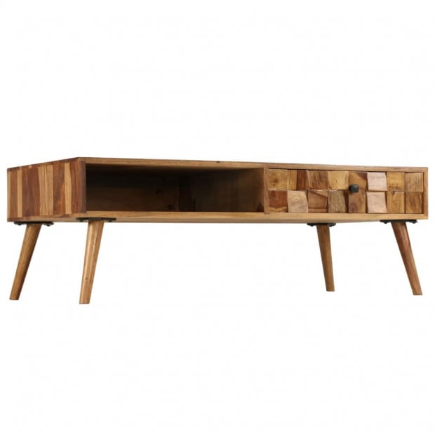 Coffee Table Solid Sheesham Wood With Honey Finish 110x50x37 Cm Image 3
