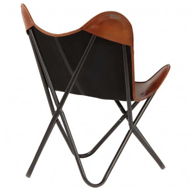 Butterfly Chair Brown Kids Size Real Leather Image 6