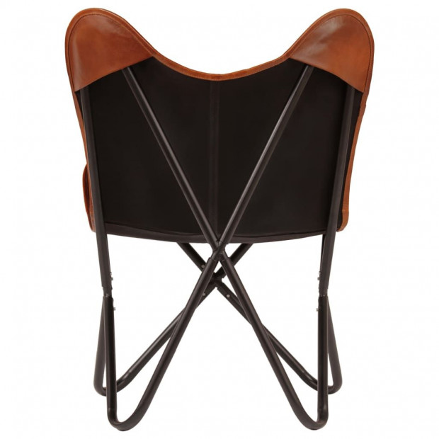 Butterfly Chair Brown Kids Size Real Leather Image 7