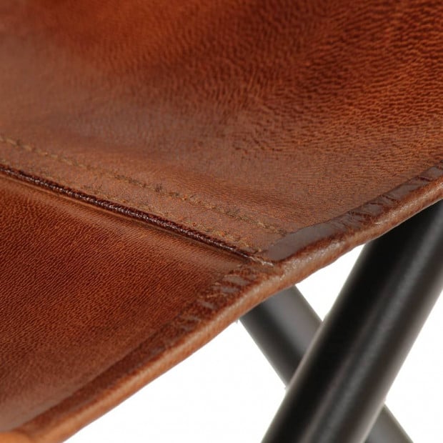 Butterfly Chair Brown Kids Size Real Leather Image 10