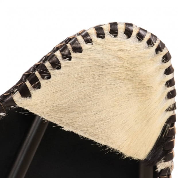Butterfly Chair Black And White Genuine Goat Leather Image 5