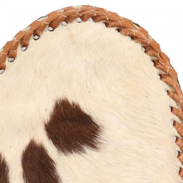Butterfly Chair Brown And White Genuine Goat Leather Image 5