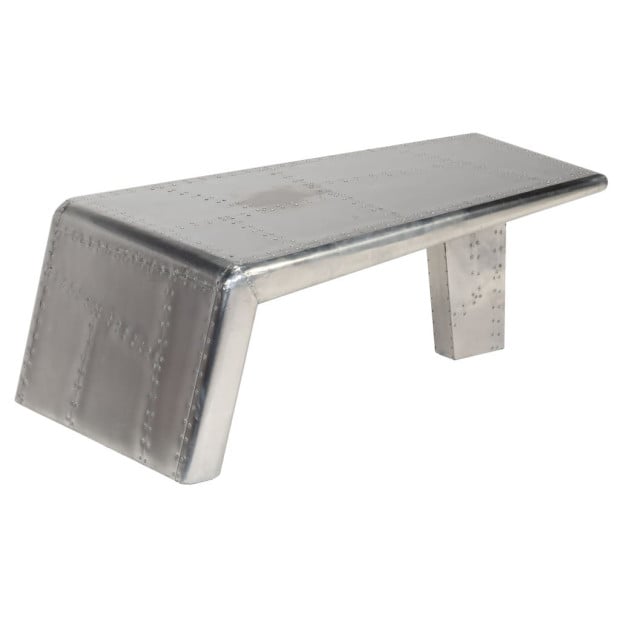 Aviator Coffee Table Aluminium Vintage Aircraft Airman Style Image 2