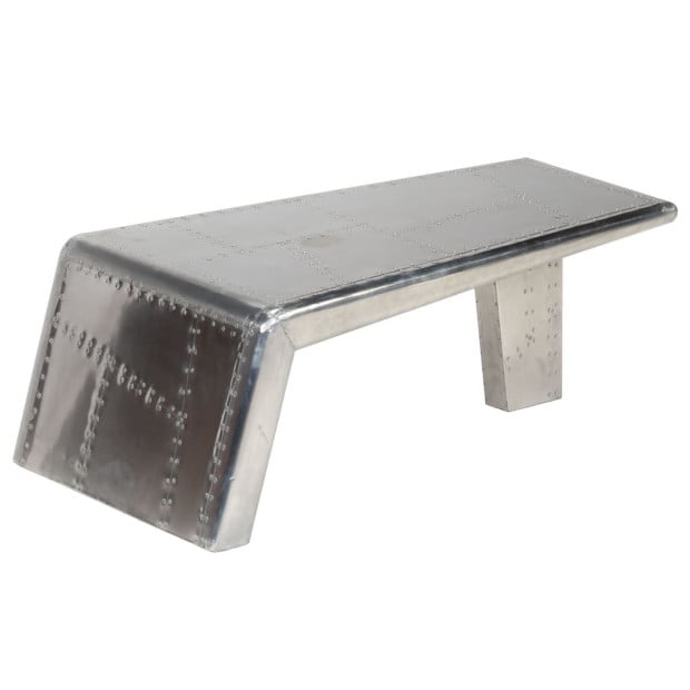Aviator Coffee Table Aluminium Vintage Aircraft Airman Style Image 11