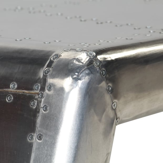 Aviator Coffee Table Aluminium Vintage Aircraft Airman Style Image 7