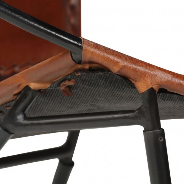 Chair Brown Real Leather Image 5