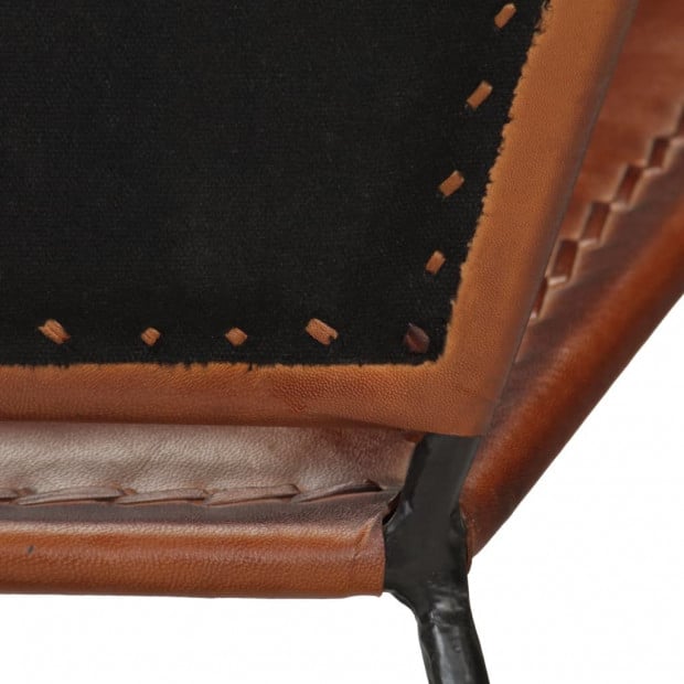Chair Brown Real Leather Image 7