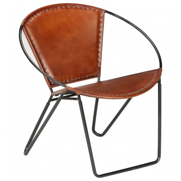 Chair Brown Real Leather Image 9