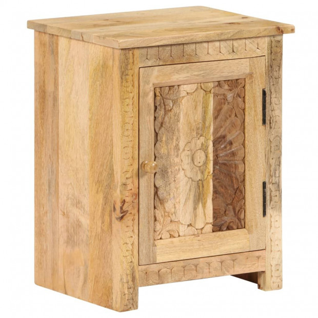 Bedside Table Solid Mango Wood 40x30x50 Cm Image 11