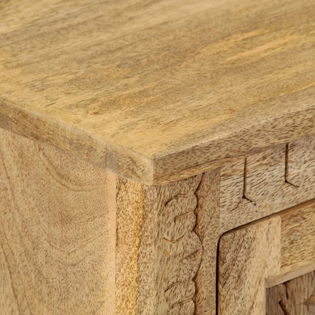 Bedside Table Solid Mango Wood 40x30x50 Cm Image 3
