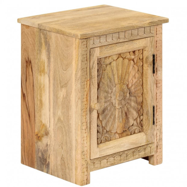 Bedside Table Solid Mango Wood 40x30x50 Cm Image 6