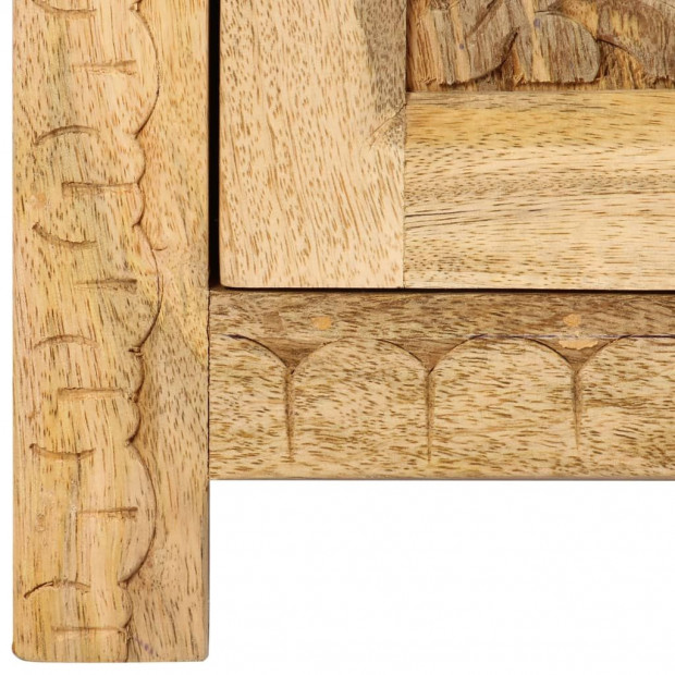 Bedside Table Solid Mango Wood 40x30x50 Cm Image 10