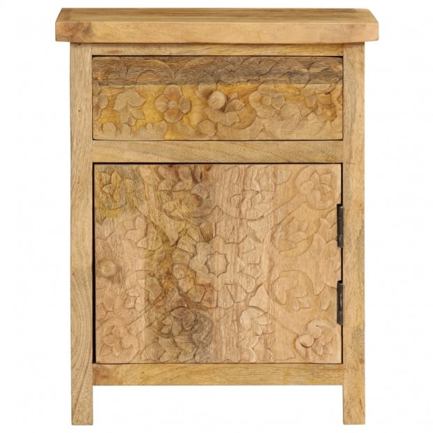 Bedside Table Solid Mango Wood 40x30x50cm Image 3