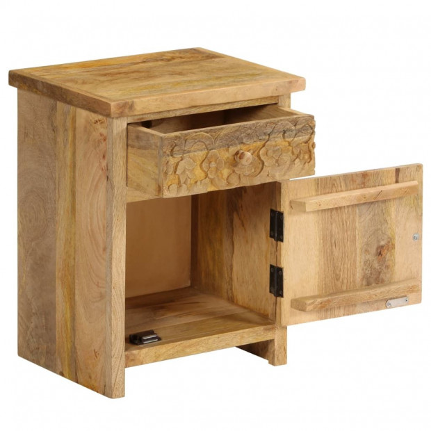 Bedside Table Solid Mango Wood 40x30x50cm Image 6