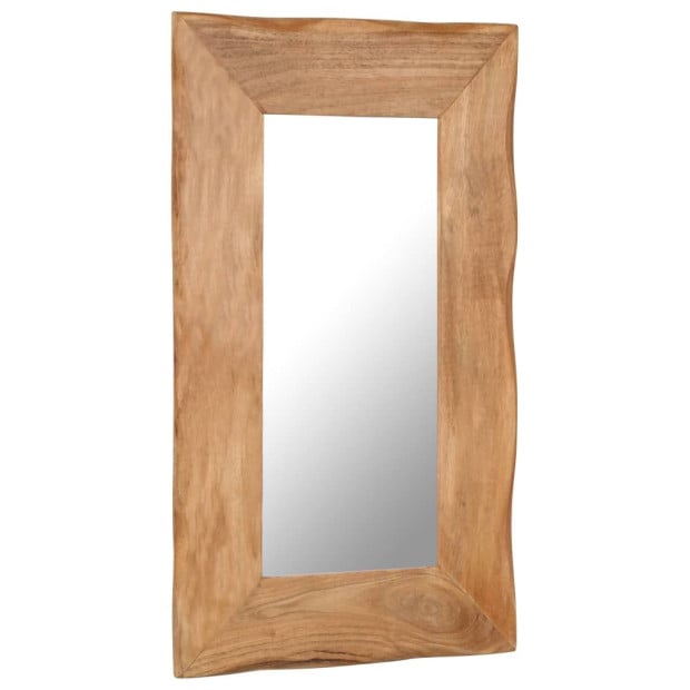 Cosmetic Mirror 50x80 Cm Solid Acacia Wood Image 2