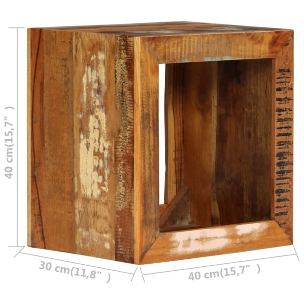Stool 40x30x40 Cm Solid Reclaimed Wood Image 7