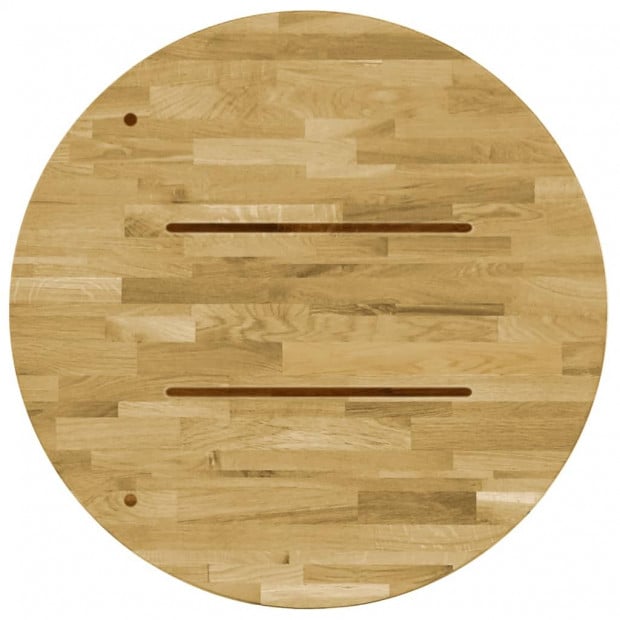 Table Top Solid Oak Wood Round 23mm x 400mm Image 3