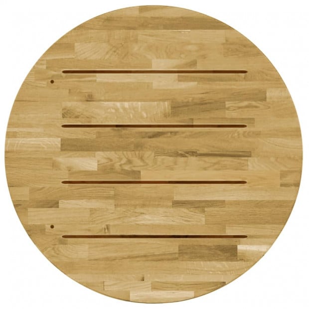 Table Top Solid Oak Wood Round 23mm x 700mm Image 3