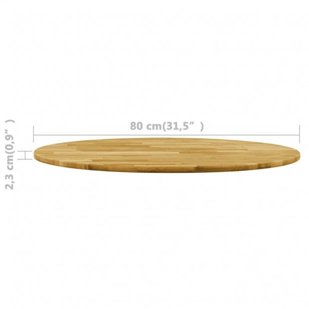 Table Top Solid Oak Wood Round 23mm x 800mm Image 5