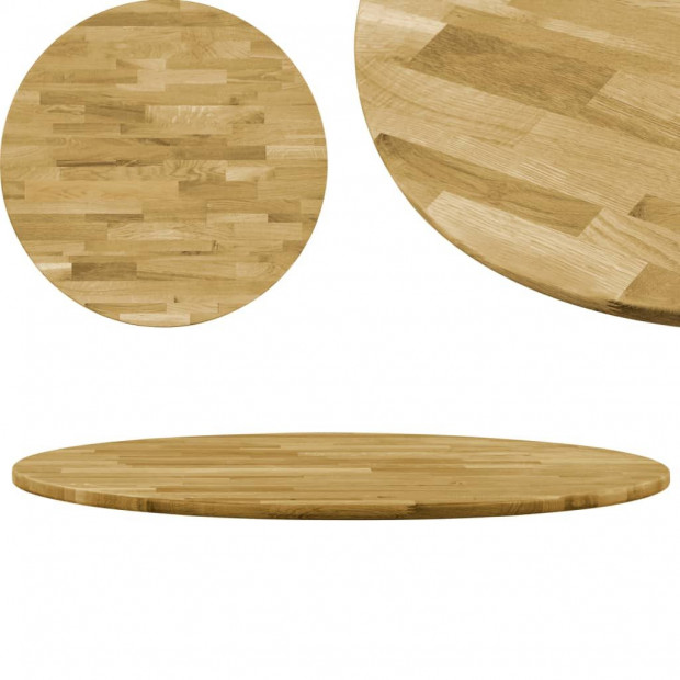 Table Top Solid Oak Wood Round 23mm x 900mm
