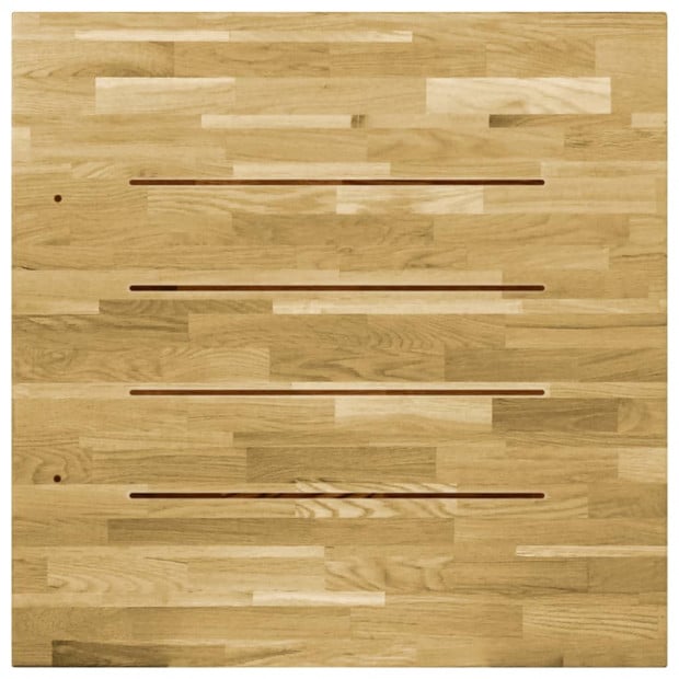 Table Top Solid Oak Wood Square 23mm x 80cm x 80cm Image 2